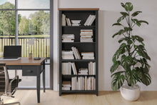 Load image into Gallery viewer, High 5 Shelf Bookcase - Black / Whiskey
