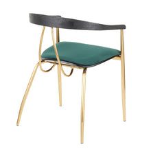 Load image into Gallery viewer, Vanessa - Contemporary Chair (Set of 2) - Gold / Green - Black
