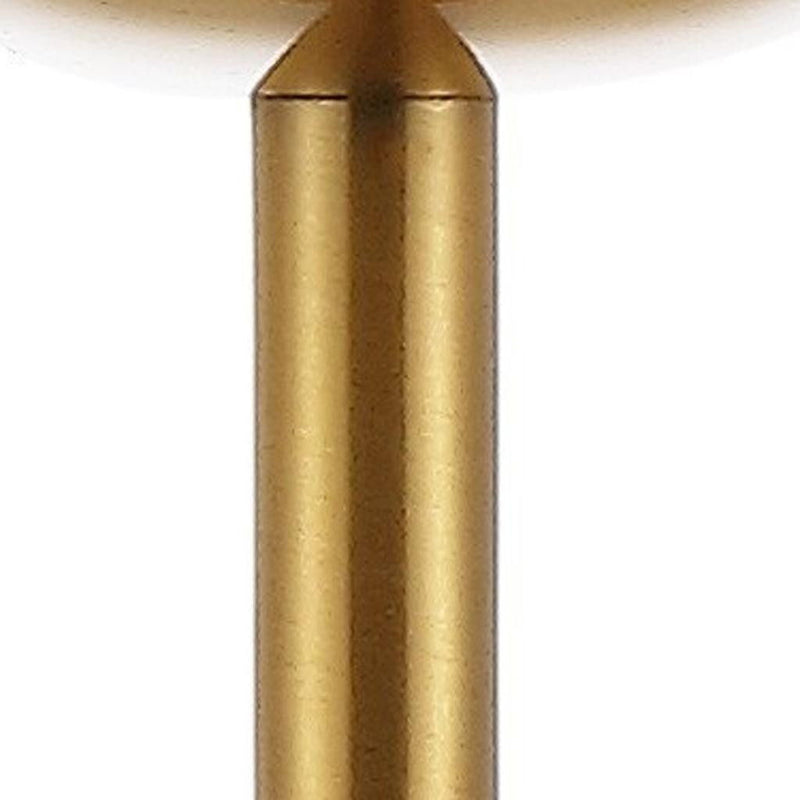 USB Table Lamp With Dome Shade - Brass