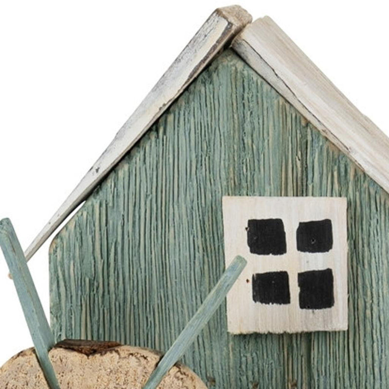 Wood Figurine (Set of 2) - Blue Green And Brown