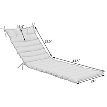 Load image into Gallery viewer, 2 Piece Outdoor Chaise Lounge Chair Cushion Set
