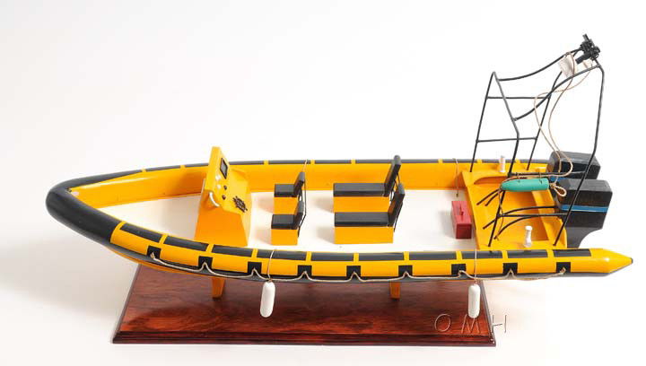 Hand Painted Model Boat - Yellow