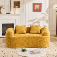 Load image into Gallery viewer, Curved 2 Person Compress Sofa With Armrests, Includes Pillows
