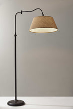 Load image into Gallery viewer, Arched Floor Lamp With Brown Empire Shade - Bronze
