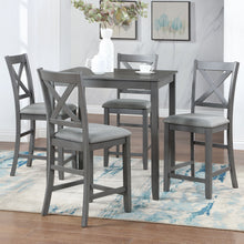 Load image into Gallery viewer, 5 Piece Dining Table Set, Wooden Dining Square Table Set For 4
