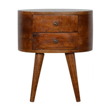 Load image into Gallery viewer, Rounded Bedside Table - Chestnut
