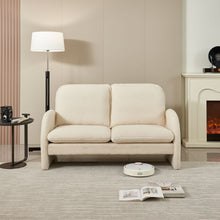 Load image into Gallery viewer, Loveseat Sofa Small Couch For Living Room, Sherpa Fabric Upholstered Loveseat Sofa Couch, Small Loveseat Sofa For Apartment, Bedroom
