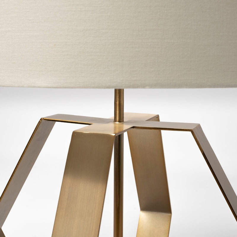 Geometric Design Table Lamp - Gold