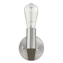 Load image into Gallery viewer, Metal And Wood Wall Sconce - Silver
