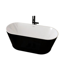 Load image into Gallery viewer, Glossy Freestanding Bathtub With Toe Tap Drain
