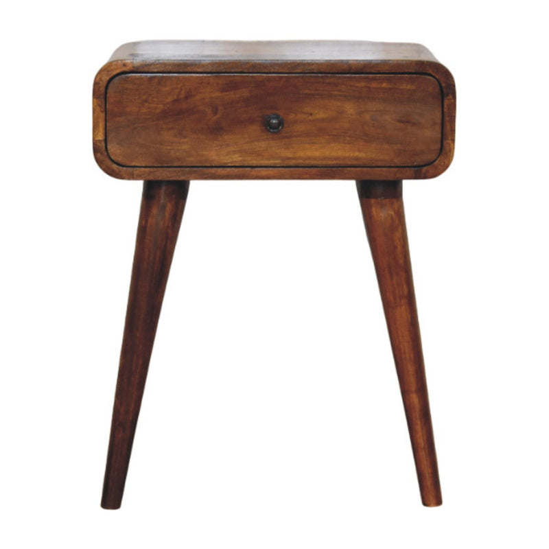 22" Solid Wood One Drawer Nightstand - Chestnut