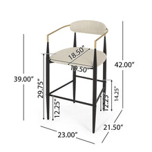 Load image into Gallery viewer, Counter Height Upholstered Barstools (Set of 2)
