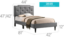 Load image into Gallery viewer, Button Tufted Bed Charming For Cozy Spaces
