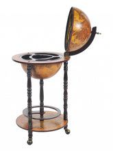 Load image into Gallery viewer, 17" X 17" X 35" Globe Bar Table 330Mm 4 Legs Stand - Mahogany
