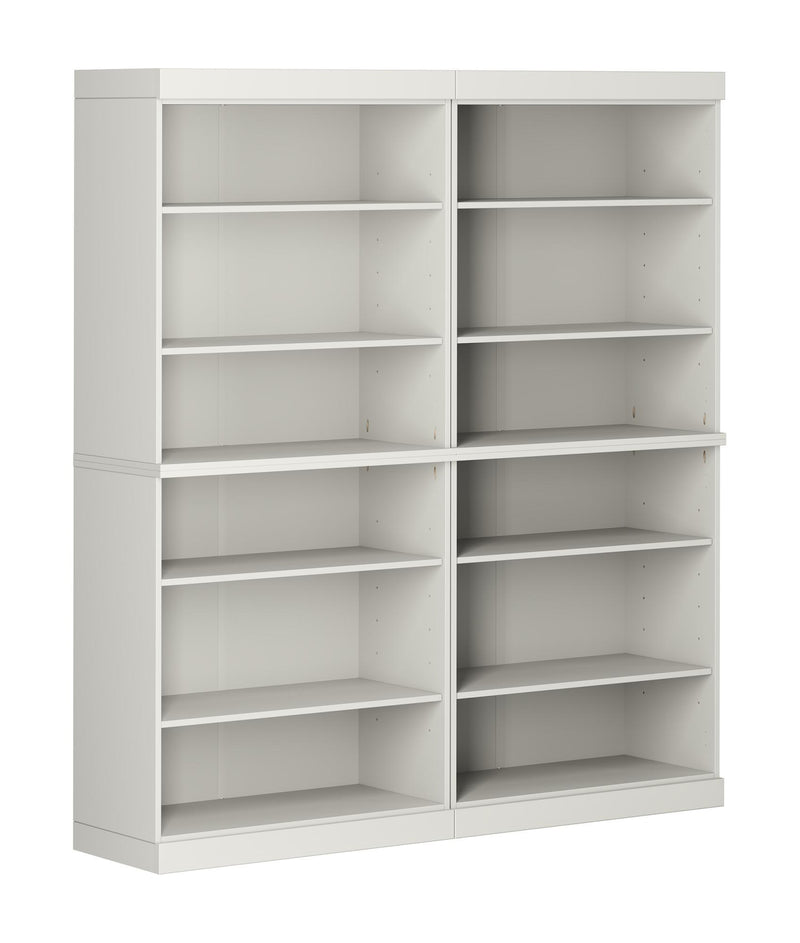 Adjustable Twelve Tier Library Bookcase - Off White