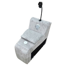 Load image into Gallery viewer, Fullar - Modular Console With Wireless Charger - Light Gary Chenille
