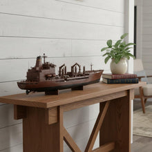 Load image into Gallery viewer, Hand Painted Model Boat - Dark Brown / Black
