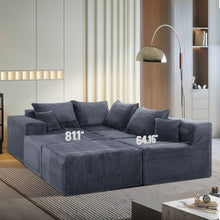 Load image into Gallery viewer, Modular Sectional Sofa, Convertible Couch With Chaise Corduroy
