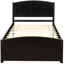 Load image into Gallery viewer, Platform Bed &amp; Headboard, Footboard And Wood Slat Support
