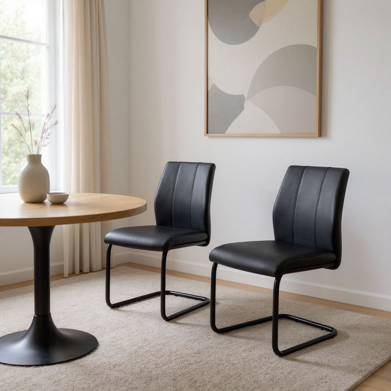 Dining Side Chairs (Set of 2) - Black