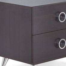 Load image into Gallery viewer, End Table With Two Drawers - Silver And Espresso
