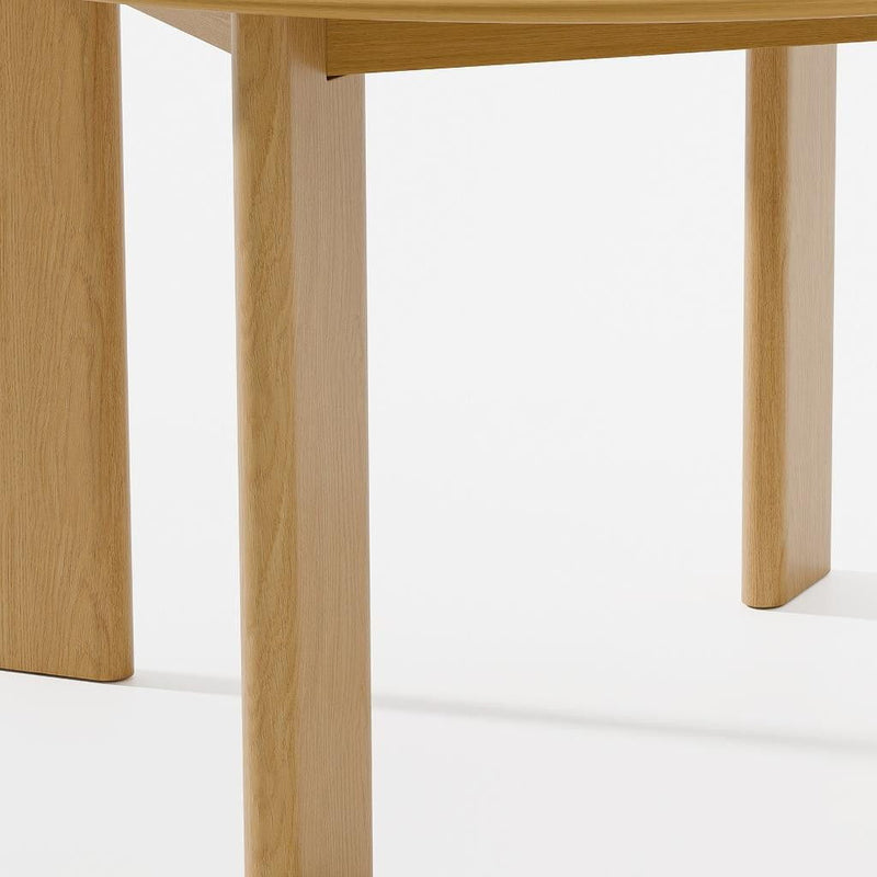 51" Solid Wood Round Top Dining Table - Beige
