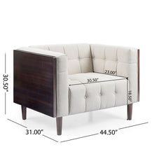 Load image into Gallery viewer, Contemporary Club Chair With Button Tufted Waffle Stitch
