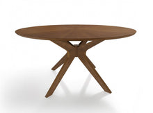 Load image into Gallery viewer, 59" Rounded Pedestal Base Dining Table - Brown
