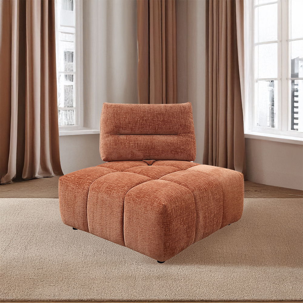 Loanna - Modular - Wedge - Coral Red Linen