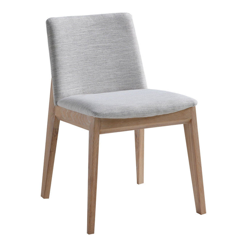 Upholstered Fabric Dining Room Side Chairs (Set of 2) - Gray / Natural