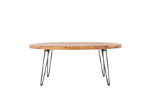 Load image into Gallery viewer, Oval Natural Reclaimed Wood Foldable Cocktail Table For Your Living Room - Natural
