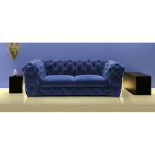 Load image into Gallery viewer, Glam Velvet And Gold Loveseat - Blue
