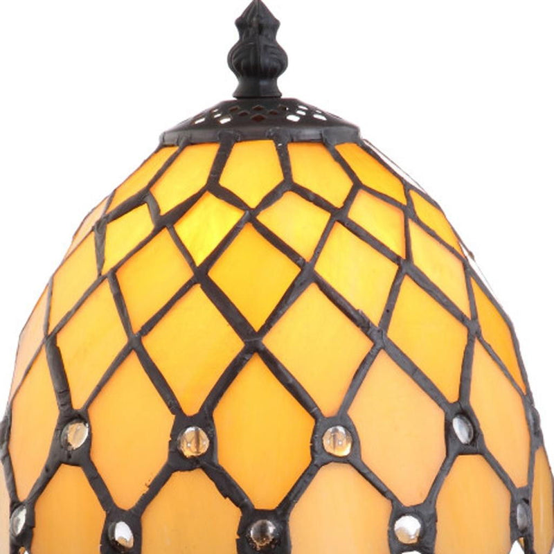 Novelty Tiffany Lamp With Bell Shade - Bronze