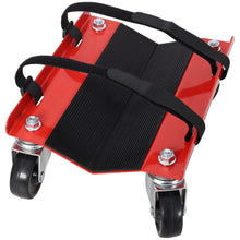 Load image into Gallery viewer, Heavy Duty Snowmobile Dolly V Slide With 2.5" Swivel Casters, Rubber Pad, 1500Lbs Capacity Steel - Red
