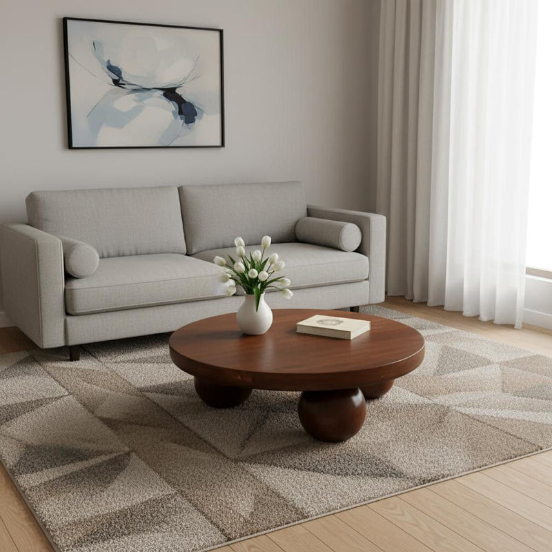 32" Solid Wood Round Coffee Table - Chestnut