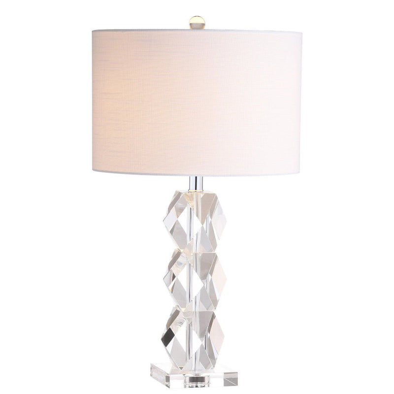 Novelty Table Lamp With Drum Shade - Clear / White