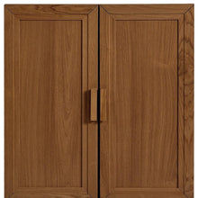 Load image into Gallery viewer, Wood Corner Accent Cabinet With Two Doors - Walnut
