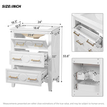 Load image into Gallery viewer, Bathroom Vanity With Sink, Free Standing Single Set, 3 Drawer Storage Cabinet

