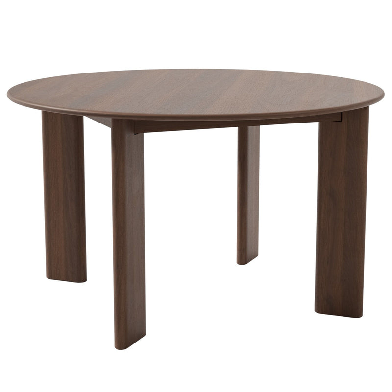 51" Solid Wood Round Top Dining Table - Brown