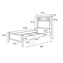 Load image into Gallery viewer, Simple Frame With Headboard And Vertical Carved Design
