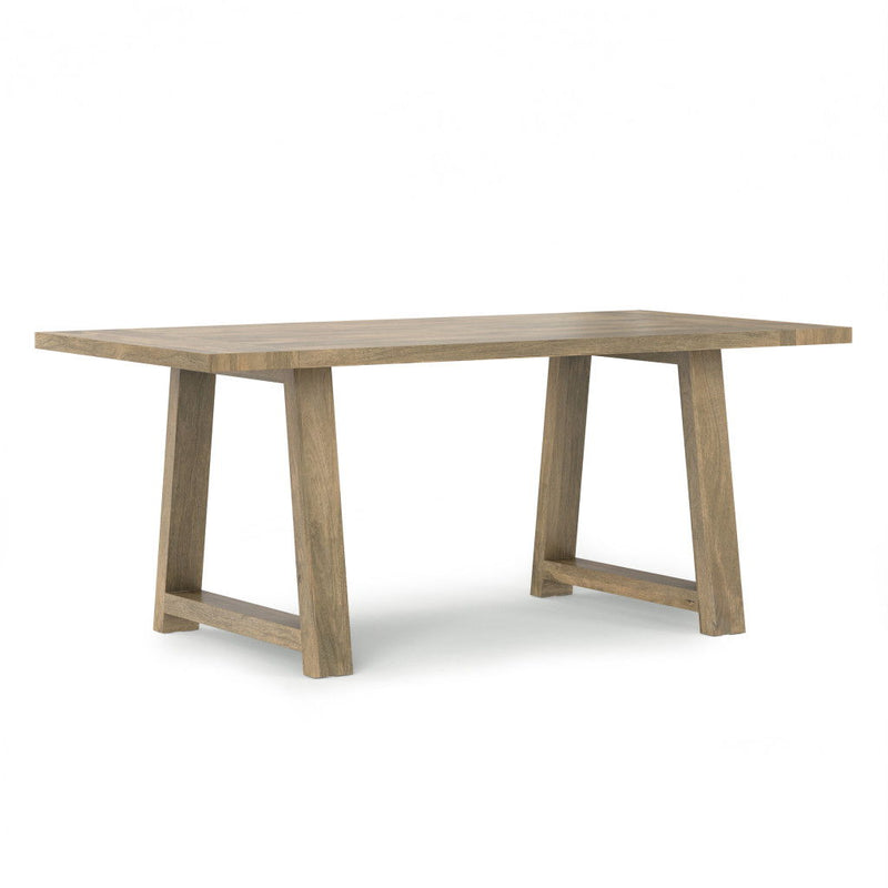 Solid Wood Dining Table - Gray