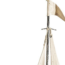 Load image into Gallery viewer, Fabric Sailboat Tabletop Sculpture - Brown / Natural
