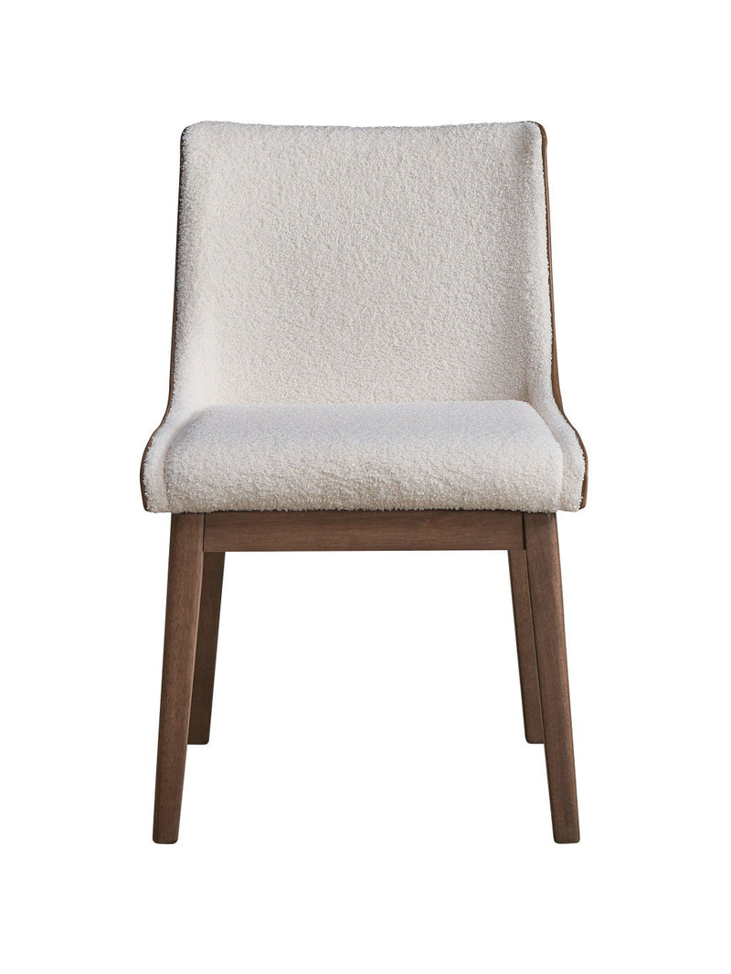 Upholstered Velvet Dining Side Chairs (Set of 2) - White