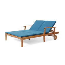 Load image into Gallery viewer, Etherealize - Outdoor Adjustable Double Chaise Lounge With Water Resistant Cushions
