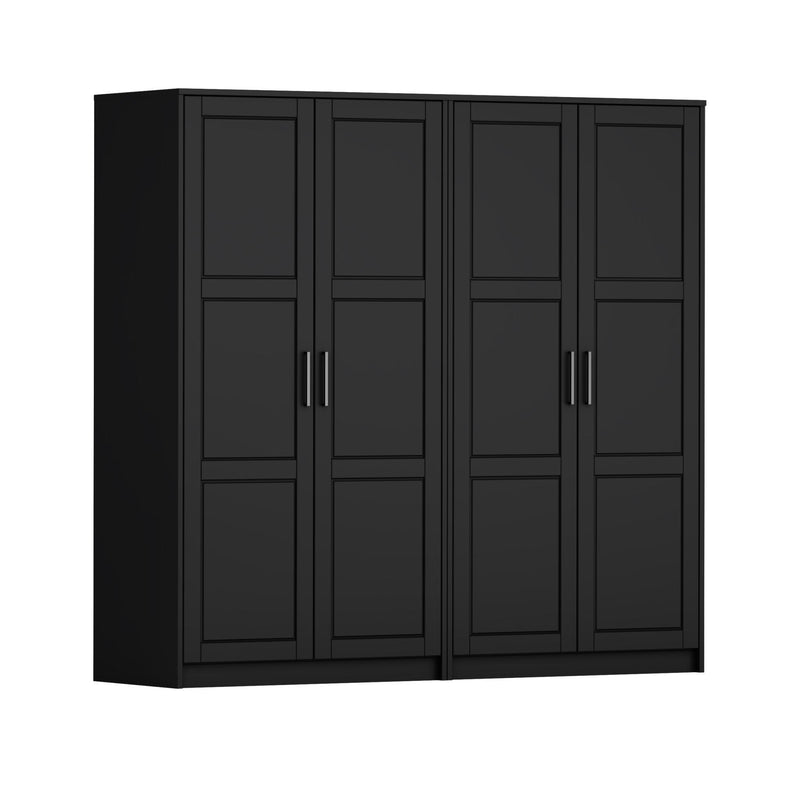 Solid Wood Four Door Combo Dresser (765110) - Black
