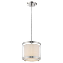 Load image into Gallery viewer, Hanging Light With Fabric Shade - White / Silver
