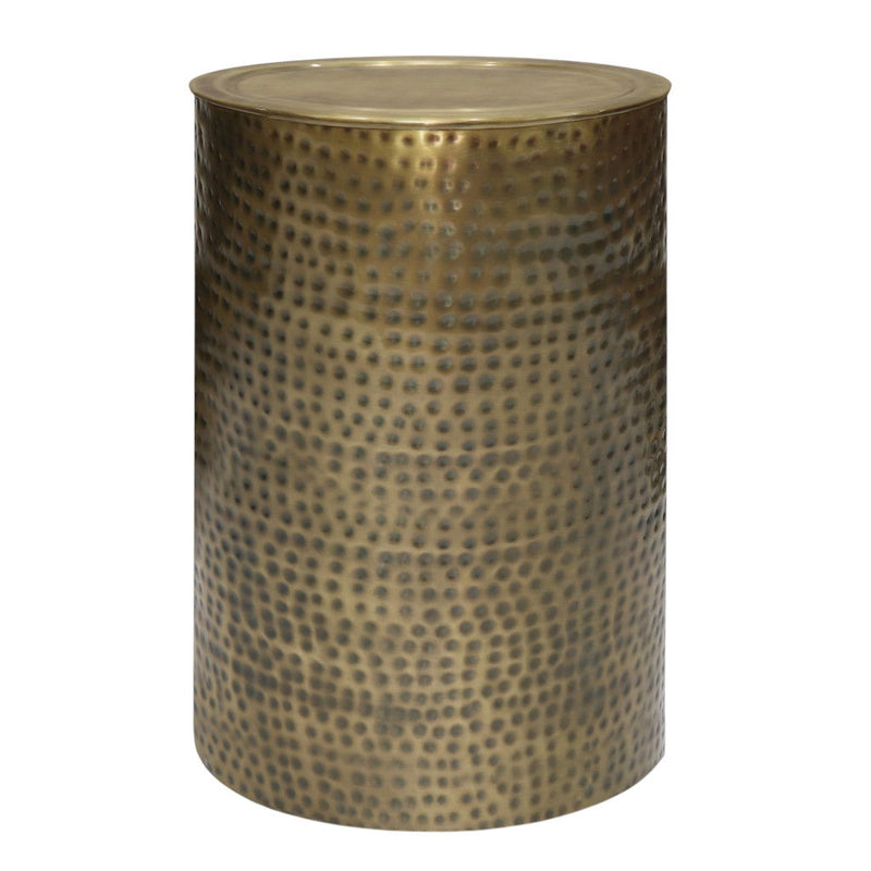 Metal Round End Table - Gold
