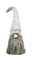 Load image into Gallery viewer, Groovy With Pointy Hat Fabric Sitting Gnome Sculpture - Gray
