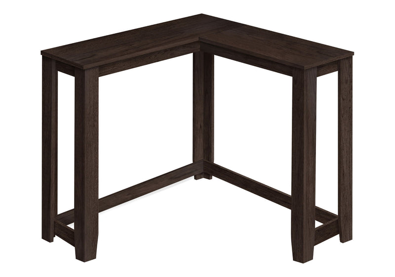 36" Solid Wood Distressed Corner Console Table - Espresso