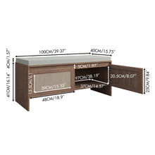 Load image into Gallery viewer, Storage Bench With Cushion, Shoe Cabinet With 2 Doors - Antique Natural / Rattan

